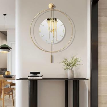 Imagem de Relógio de parede decorativo grande - Relógios de parede operados por bateria para sala de estar, cozinha, escritório, decoração de quarto - Movimento de quartzo silencioso sem tique-taque, relógios