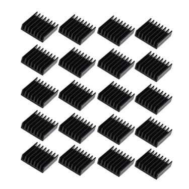 Imagem de 20pcs Dissipadores de Calor, Dissipadores de Calor de Alumínio para Chips de PC Luzes LED Com Excelente Dissipação de Calor (Com suporte adesivo)