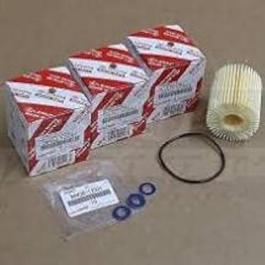 Imagem de Filtro de óleo genuíno Toyota OEM + arruela com plugue de drenagem 3 peças 04152-YZZA3 / 90430-12031