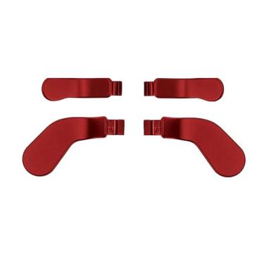 Imagem de 4 Pcs Elite 2 Core Controller Paddles for Xbox One Elite Series 2, Elite Control Paddles for Xbox One Elite, Elite Controller Metal Paddles for Xbox One Elite Series 2 (Metallic Scarlet Red)