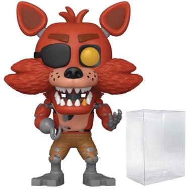 Imagem de POP Jogos: Five Nights at Freddy's 10th Anniversary - Boneco de vinil Foxy Funko (incluído com caixa protetora compatível), multicolorido, 9,5 cm