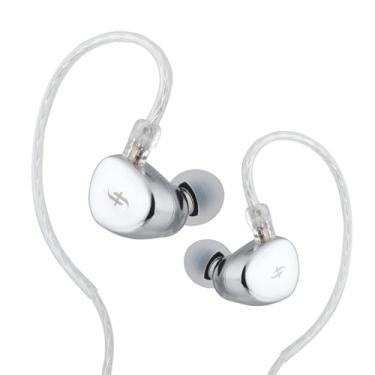 Imagem de Linsoul SIMGOT EA500 Monitor de ouvido com driver dinâmico de 10 mm, IEM de cavidade dupla com bocal de ajuste substituível, cabo removível de 2 pinos com revestimento de prata OFC para audiófilos