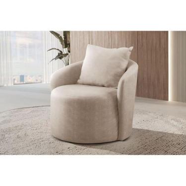 Imagem de Poltrona Decorativa para Sala de Estar Redonda Califórnia - Zurc Decor
