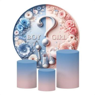 Imagem de Kit 4 Capas Decorativas Para Chá Revelação Sublimado Várias Estampas  