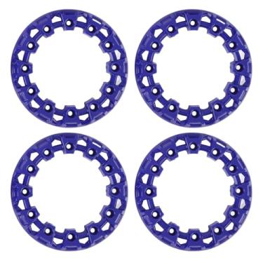 Imagem de 4PCA ATV WHEL HUB TRIM UNIVERSAL DE 6 PHILHA CURIL CURTA Decoração DE Pneus DE Plástico Guarda para ATV Go Kart (Azul)