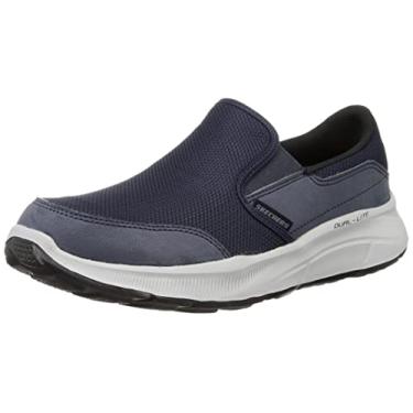 Imagem de Skechers Mocassim masculino Braver-Rayland Slip-On, Azul-marinho Persistível, 11 X-Wide