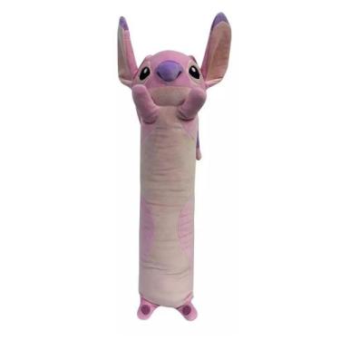 Imagem de Pelucia Cushion Angel Stitch Pink 70cm Disney Rolinho Rosa - Fun