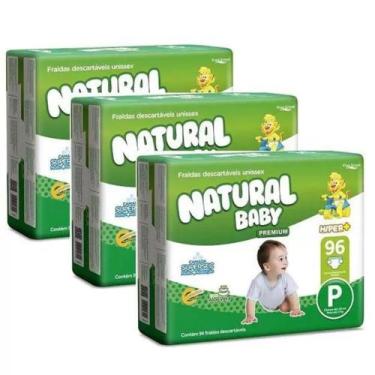 Imagem de Fralda Natural Baby Premium 3 Pacotes Tamanho P - 288 Fraldas