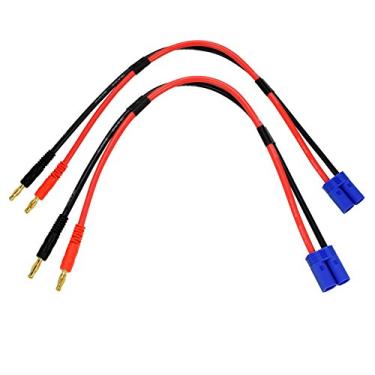 Imagem de EC5 Connector Plug -> 4mm Banana Plugs Battery Charge Lead Adapter Cable - 2 Pack - Apex RC Products #1410