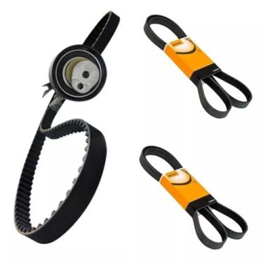 Imagem de KIT CORREIA DENTADA COM TENSOR + CORREIA ELÁSTICA VIRABREQUIM ALTERNADOR + CORREIA ELÁSTICA VIRABREQUIM AR CONDICIONADO GOL G5 G6 FOX POLO