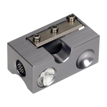 Imagem de Dynwave Ferramenta de reparo da ponta da piscina Triol portátil Cue versátil Dica Scuffer Beller Polhoner Grinder para concurso de treinamento de entusiastas, Cinza