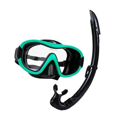 Imagem de oshhni Conjunto de snorkel, máscara de mergulho, equipamentos leves, óculos de mergulho para adultos, óculos de natação para mergulho para mergulho aquáticos, Verde