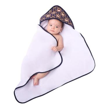 Imagem de Toalha de Banho Para Bebê Recém Nascido Capuz Estampado Ursinho