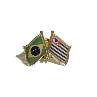 Imagem de Pin Da Bandeira Do Brasil X Estado De São Paulo