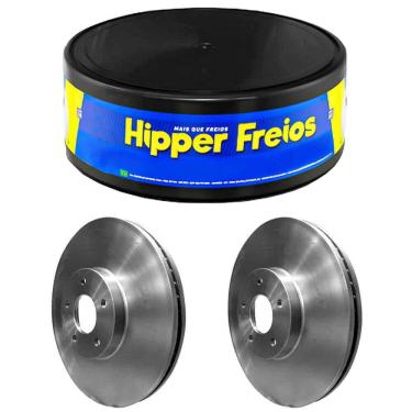 Imagem de Par Disco Freio Polo Virtus 1.0 2018 a 2021 Dianteiro Ventilado Hipper Freios HF81C