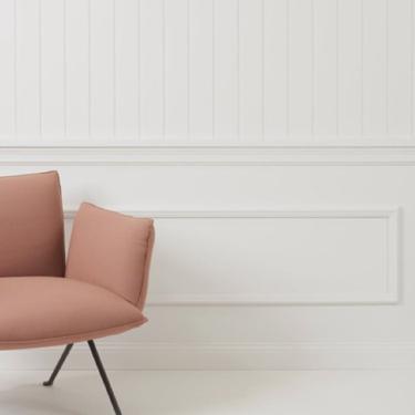 Imagem de Kit c/30 barras Rodapé Lambri de Poliestireno 10cm x 15mm x 2.44m Liso MD10 nmc 72m Branco