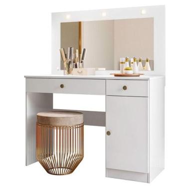 Imagem de Penteadeira Camarim Bella Branco Brilho - Moval, Branco