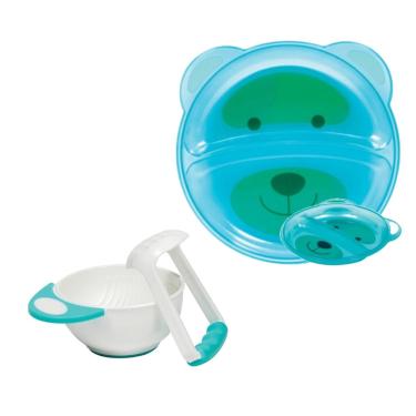 Imagem de Kit Alimentação Amassador Para Papinhas Para Bebê Pratinho