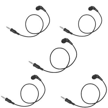 Imagem de Pdflie Fone de ouvido intra-auricular de 3,5 mm com fio preto para fone de ouvido intra-auricular Baofeng Kenwood Motorola Polícia Microfone de ombro APX 6000 7000 8000 3,5 Aux Fone de ouvido (5
