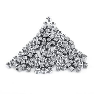 Imagem de 100pcs M4 Aço Inoxidável SS304 FIO ESCRUTO ENCRIMENTO DE FRINHA DE EMPRESSO HELICAL, Melhore a Força da Conexão, Evite Parafusos Soltos Com Elasticidade, Vida útil para Peças,