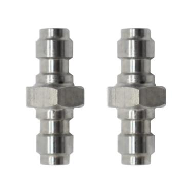 Imagem de RecDec Pacote com 2 compressores de ar 8 mm acoplador de plugue de desconexão rápida macho adaptador extensor acessórios para PCP Paintball bomba manual de alta pressão rifle pistola de ar tanque de