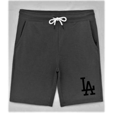 Imagem de Bermuda Moletinho Masculina Los Angeles La Beisebol Baseball - Phashio