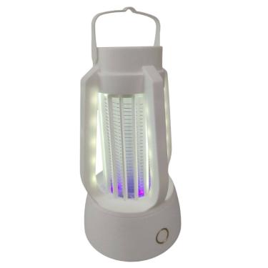 Imagem de Luminaria LED Mata Mosquito Repelente Eletrico Armadilha Luz UV Pernilongo Inseto Bateria Recarregavel USB Casa Acampamento Trilha Ar Livre Piquenique