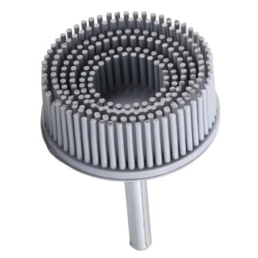 Imagem de Roda de Pincel Abrasiva de Borracha de Borracha de Borracha de Cor de Corda de 2 Polegadas para Retirar o Polimento Com Haste de 1/4 de Polegada (Branco)