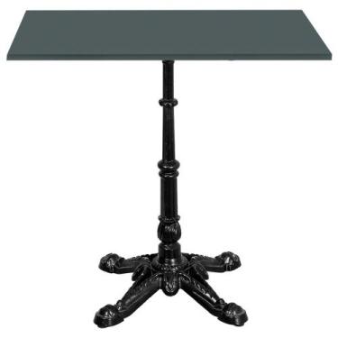 Imagem de Base de Mesa Apus em Ferro Preto 75 cm (Alt) Tampo MDP Quadrado Grafit