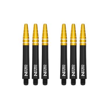 Imagem de RED DRAGON Nitrotech Hastes médias - Preto e Dourado - 2 conjuntos por pacote (6 hastes no total)