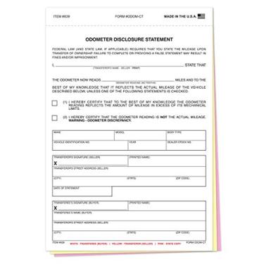 Imagem de Declaração de revelação do odômetro – Fácil de usar, revelação do odômetro para a concessionária do seu carro