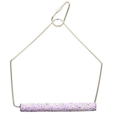 Imagem de PENN-PLAX Bird-Life Trimmer Plus Cement Bird Swing – apara naturalmente unhas e bico – cores sortidas – 10 cm de largura