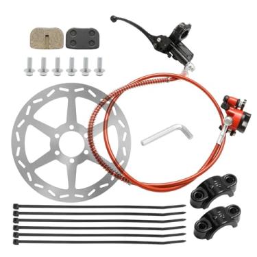 Imagem de CADUFUELLY Kit de freio a disco hidráulico para mini bicicleta, com disco de freio de 180 mm, peças de montagem de pastilhas de pinça de cilindro mestre, substituição para bicicletas da série DB30