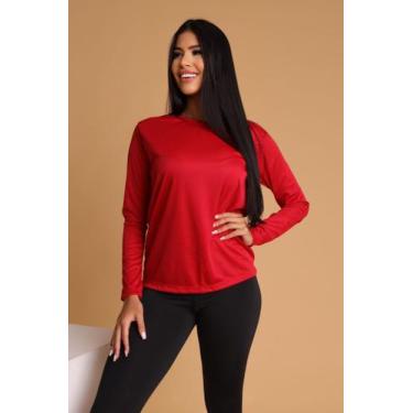 Imagem de Camiseta Manga Longa Feminina Moda Fitness Roupa De Academia - Jinking