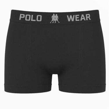 Imagem de Cueca Boxer Polo Wear Basic Infantil, Preto, G