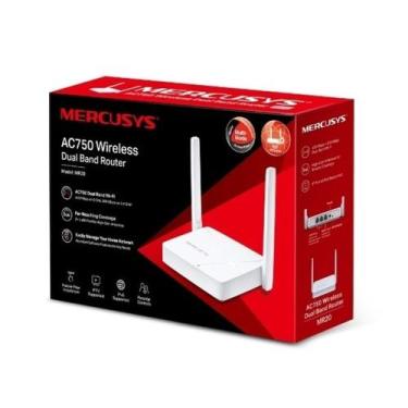 Imagem de Roteador Mercusys MR20 AC750 2 Antenas Dual 750MBS