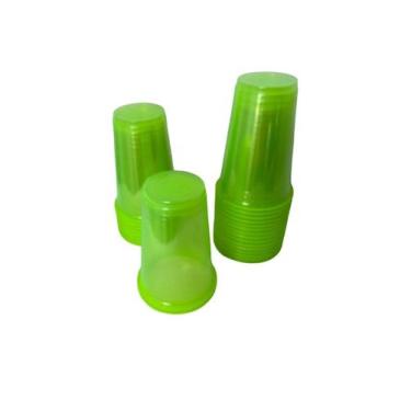 Imagem de Copo Biodegradável Acrílico Verde Neon300Ml - Kit 500Un - Trik