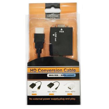 Imagem de conversor HDMI macho para HDB15 fêmea + Áudio co01