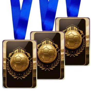 Imagem de Kit 100 Medalha, Medalhas para Premiação Esportes, Retangular Personal