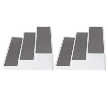 Imagem de Rack Quente, 2pcs 3 Caminhão de Prateleira de Prateleira Etapa Camada Organizador Armário Com Organizador Quente Sem Derrapagem para Uma Despensa Organizada, Gabinete, ou Bancada