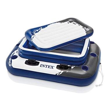 Imagem de Intex Baú de gelo flutuante inflável de plástico azul/branco