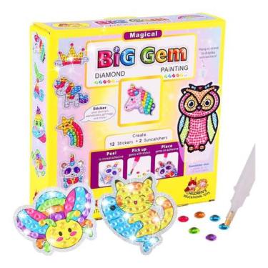 Imagem de Kit Adesivo Colorir Aplique Strass Diamante Stockers Big Gem