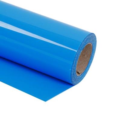 Imagem de guangyintong Rolos De Vinil Transferível Térmico Lake Blue Htv, 30,5 Cm X 3,6 M, Para Camisetas, Superfície Brilhante, Fácil Cortar E Com Design Removível