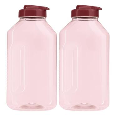 Imagem de 2 Garrafa De Água Jarra Suco Geladeira Tampa Higiênica 1,5lt (Bordo)