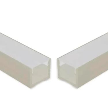 Imagem de Perfil Led Sobrepor Ultra Slim Baby 7mm 2m Para Marcenaria Champanhe