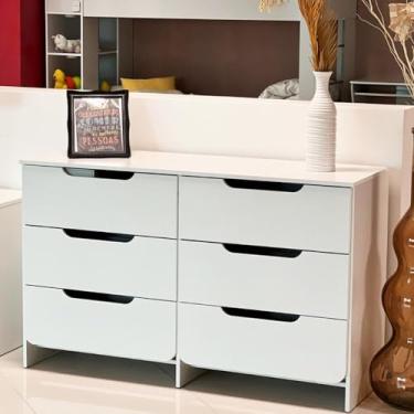 Imagem de Cômoda Ditália 6 Gavetas Dm-244 cor:branco