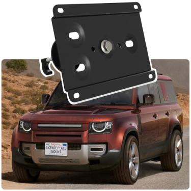 Imagem de Suporte de placa de licença antirroubo compatível com Land Rover Defender, Discovery 5ª geração, Discovery Sport 2ª geração, Range Rover 4ª geração/Evoque 2ª geração/Range Rover Sport, suporte de
