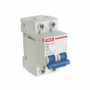 Imagem de Disjuntor DIN FD 3KA Bipolar 2P 20A Condutor 2,5mm Curva C – FAME