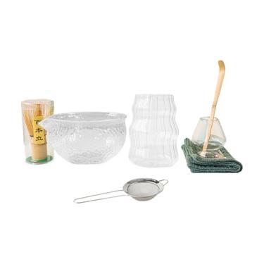 Imagem de MERIGLARE Conjunto de chá Matcha cerimonial com 7 peças, acessórios para cerimônia, batedor de Matcha, colher e suporte, tigela tradicional para amantes de chá