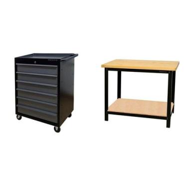 Imagem de Conjunto 1 Carro Profissional 6 Gavetas 1 Bancada Profissional de 110c